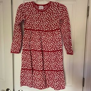 Hanna Andersson Red and White Knit Sweater Dress